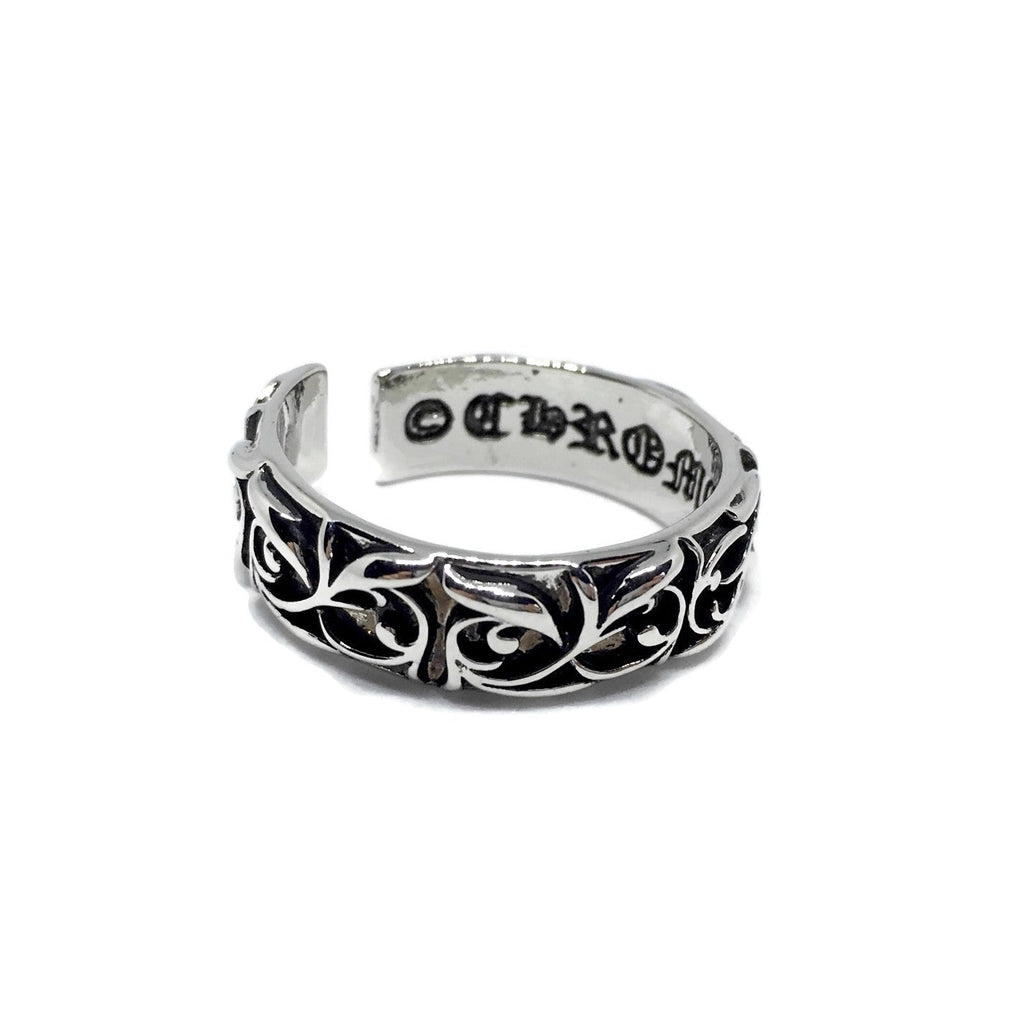 Paisley Pattern Adjustable Band Ring-0